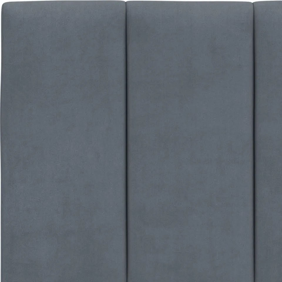 sötétszürke bársony fejtámla párna Hanko 200 cm