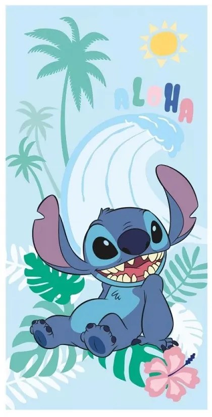 Disney Lilo és Stitch, A csillagkutya Sun fürdőlepedő, strand törölköző 70x140cm