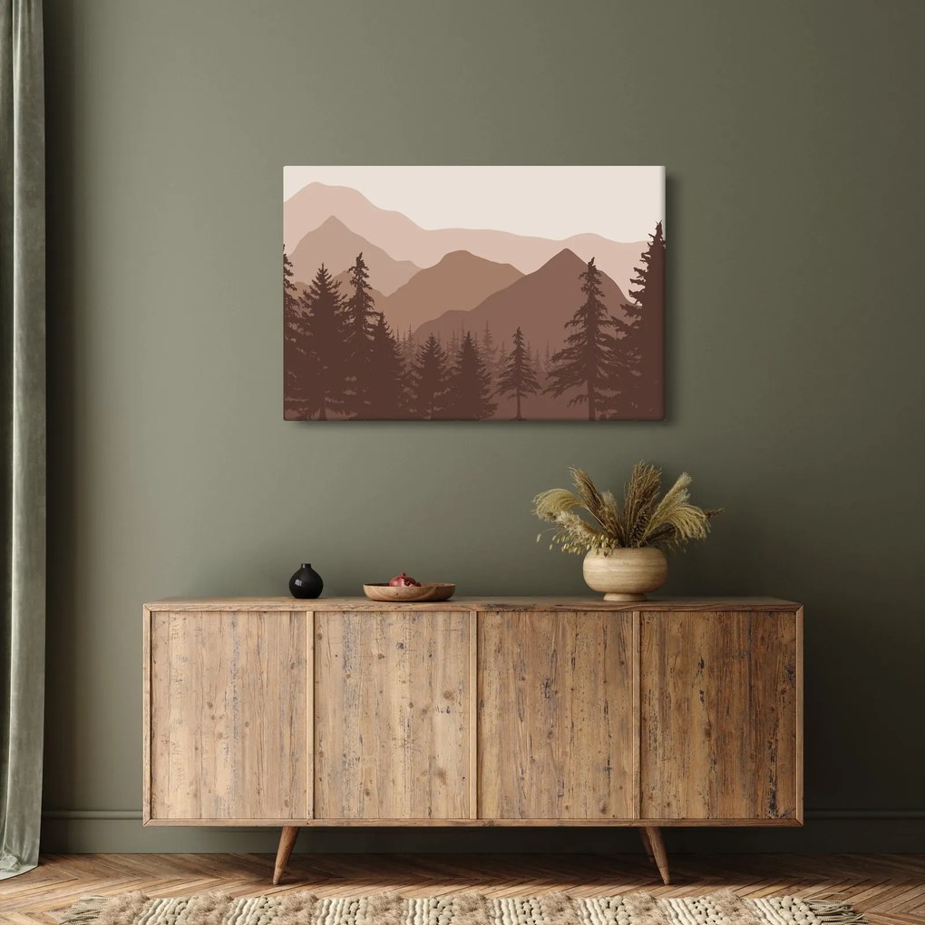 Kép - Barna hegyek N⁰2 (90x60 cm)