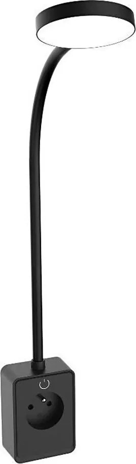 Rabalux 71283 - LED dimmelhető fali lámpa TIVRO E 4W/230V, konnektorba dugható USB-csatlakozóval, fekete