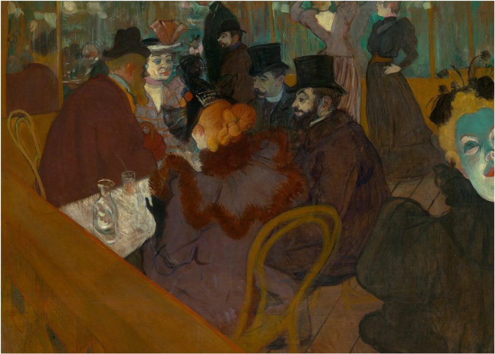Kép - Henri de Toulouse-Lautrec, At the Moulin Rouge, reprodukciók (70x50 cm)