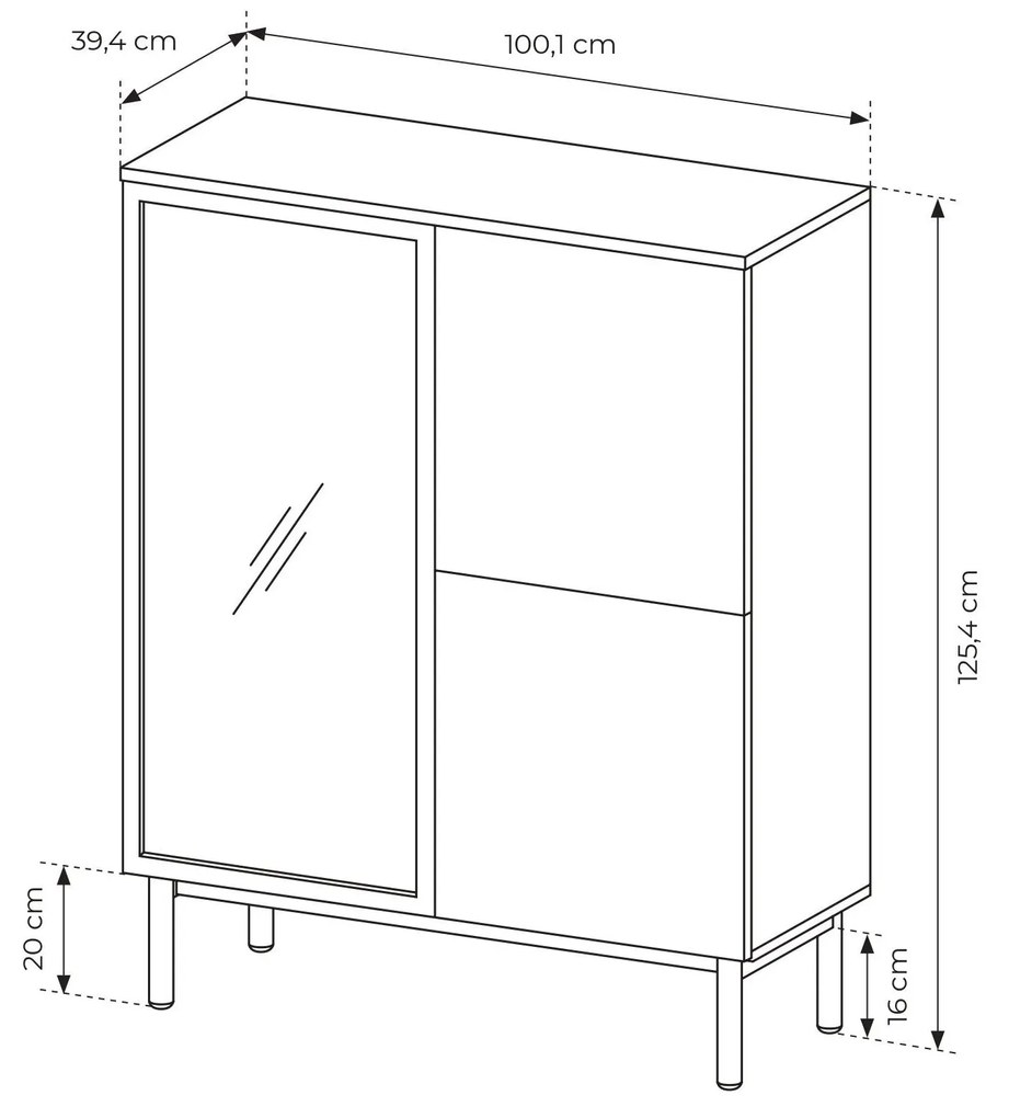 Vitrin Lenge II (fekete + coast evoke tölgy). 1097465