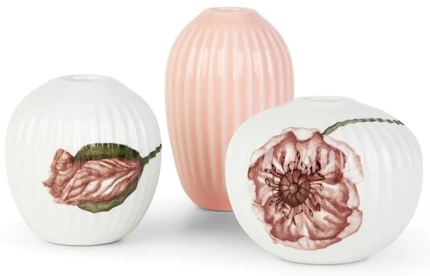 Hammershøi Poppy 3 db mini porcelán váza - Kähler Design