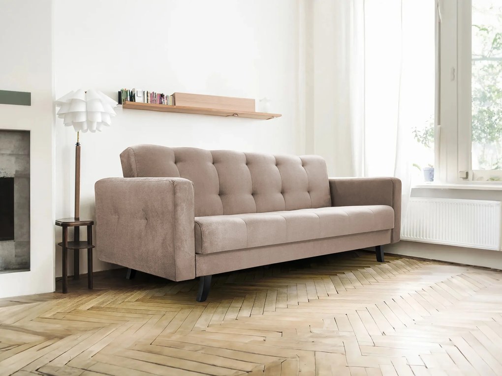 ID LISSZABON kanapéágy tárolóval - krémszínű