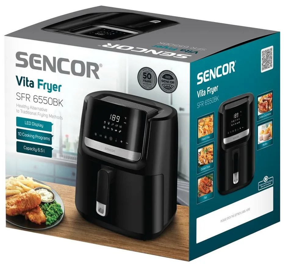Sencor SFR 6550BK horkovzdušná fritéza