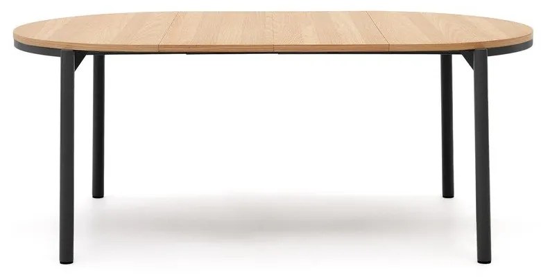 Kerek bővíthető étkezőasztal tölgyfa dekorral ø 120 cm Montuiri – Kave Home