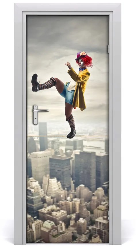 Poszter tapéta ajtóra Bohóc vonalak 75x205 cm