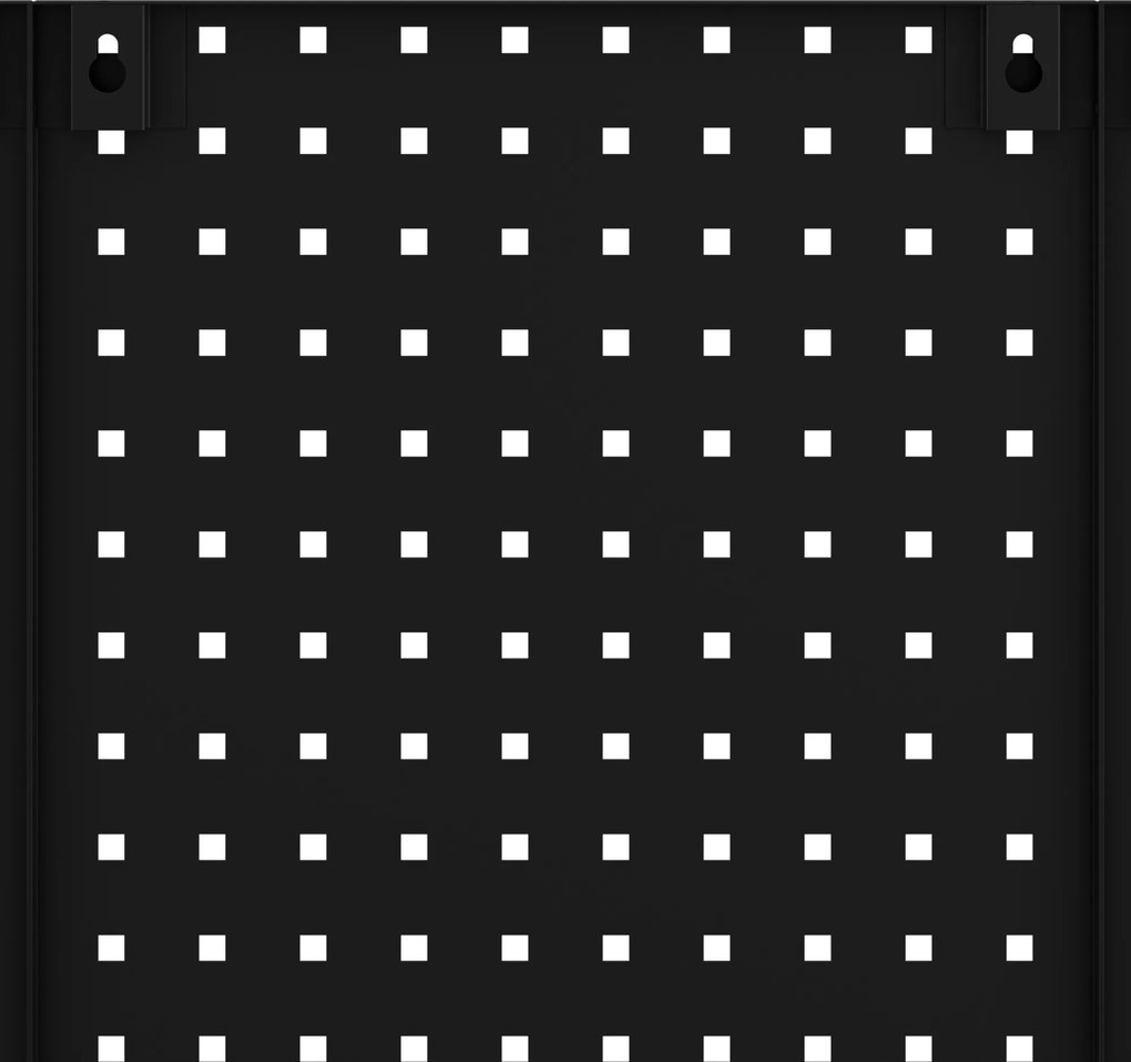 Szerszámfal PAULA, 1200 x 600 x 10 mm, All Black: fekete