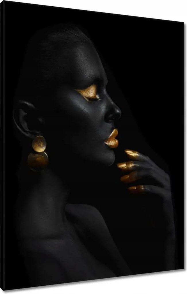 Vászonkép 60x80 Smink gazdagon Arany