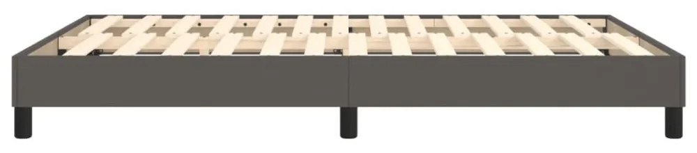 szürke műbőr rugós ágykeret 140x200 cm