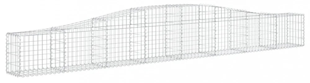 íves horganyzott vas gabion kosár 400x30x40/60 cm