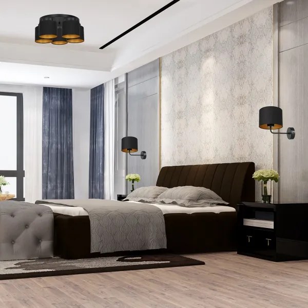 Felületre szerelhető csillár FRODI 5xE27/60W/230V fekete