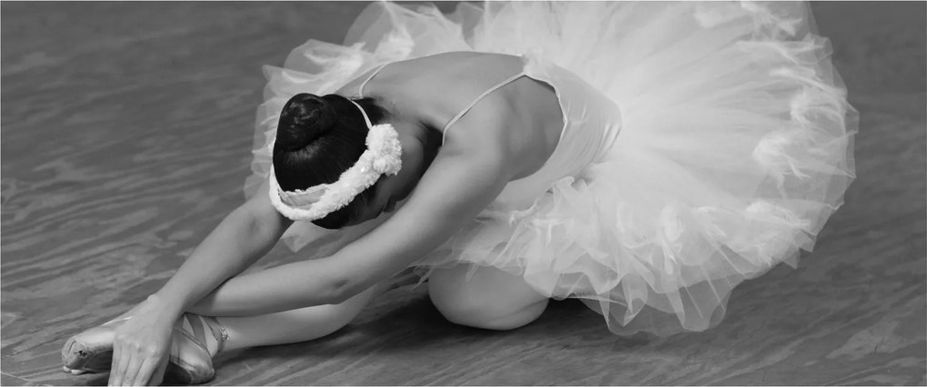 Kép - Balerina, fekete-fehér (120x50 cm)