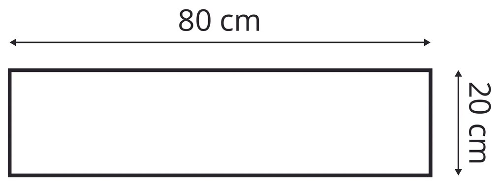 Kárpitozott panel - Téglalap - 80x20cm Szín: Türkiz