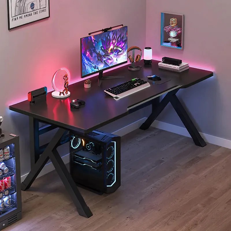 Gamer asztal minőségi íróasztal fekete 100x60x75 cm OTK-B1