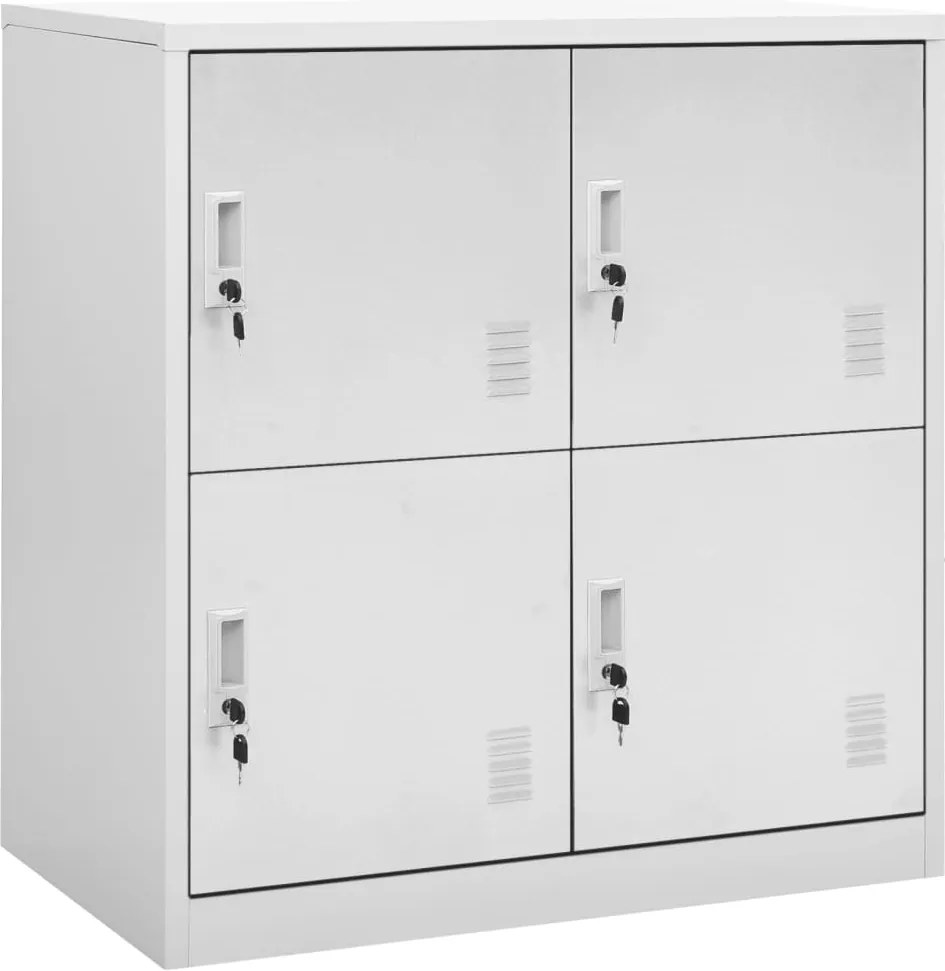 vidaXL világosszürke acél zárható szekrény 90 x 45 x 92,5 cm