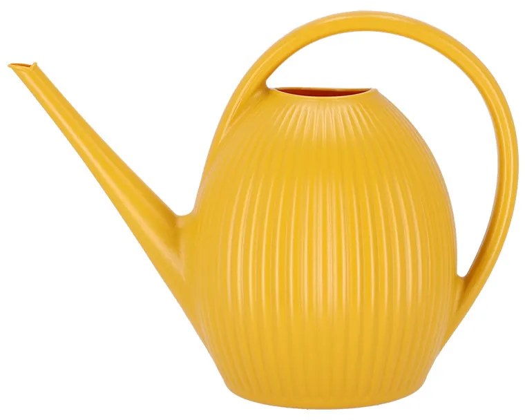 Műanyag bordázott locsolókanna, 9,6 literes, sárga