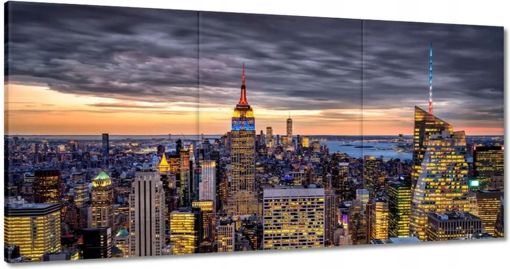 Festmények 180x90 New York felülnézet