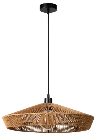 Lucide 10413/50/72 - Csillár zsinóron YUNKAI 1xE27/60W/230V átm. 50 cm barna