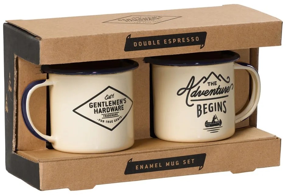 Bézs fém bögre szett 2 db-os 150 ml – Gentlemen's Hardware