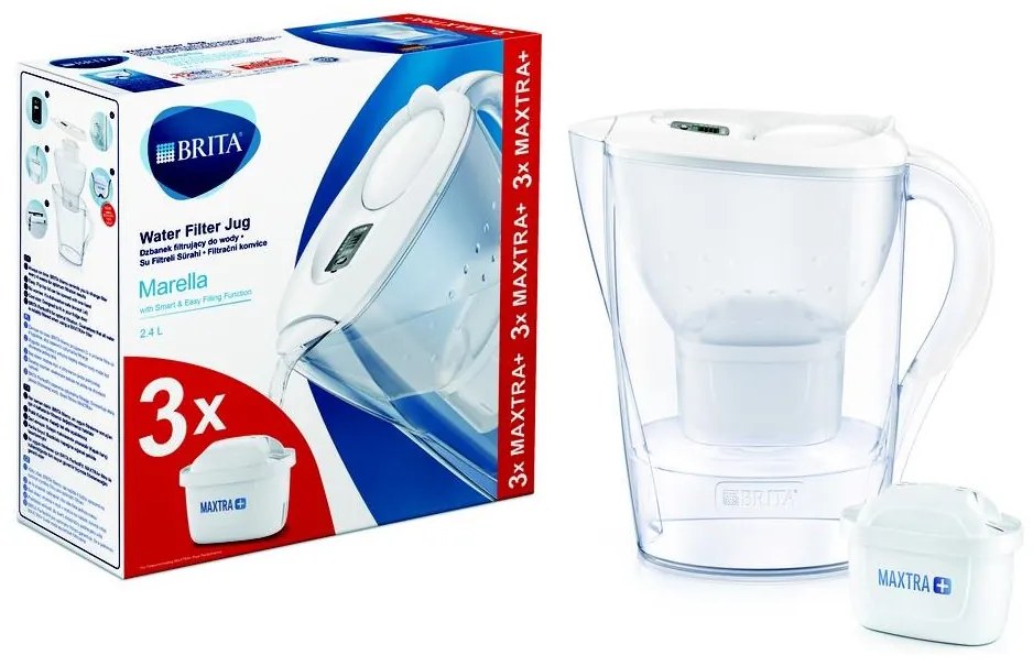 Brita - Szűrős kancsó Marella 2,4 l + 3 szűrő