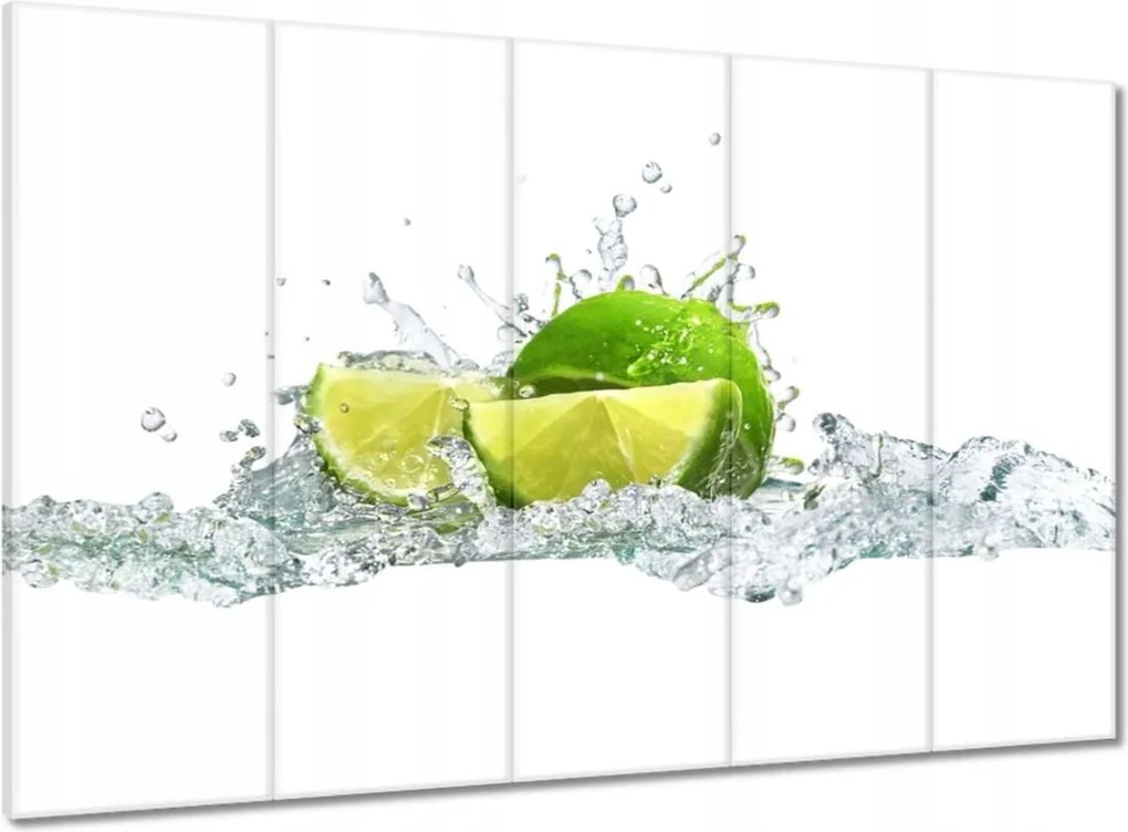 Vászonkép 100x70 Lime fröccsenő víz