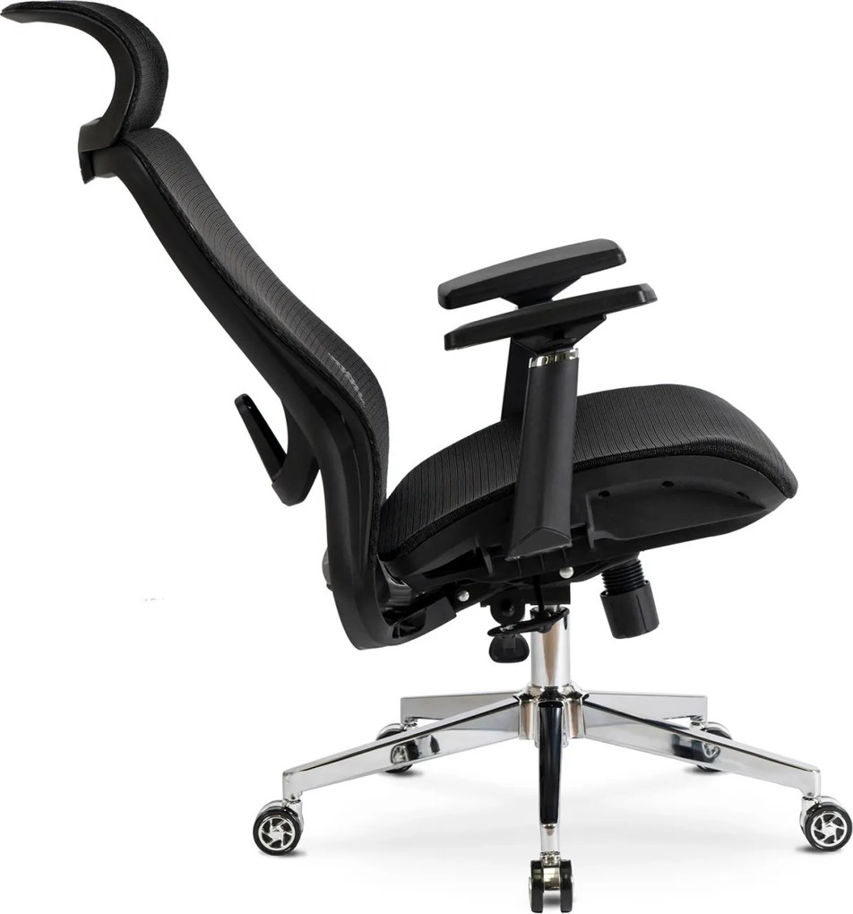 Forgószék ergonomikus kialakítással, fekete színben. LITOS