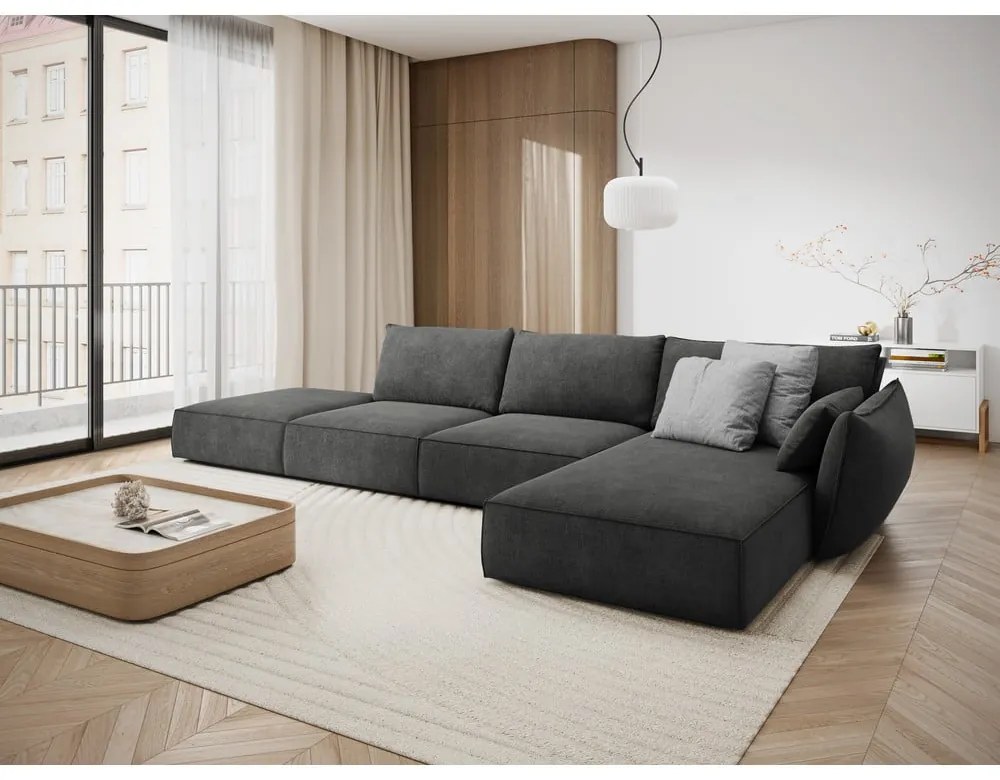 Szürke sarokkanapé (jobb oldali) Vanda – Mazzini Sofas