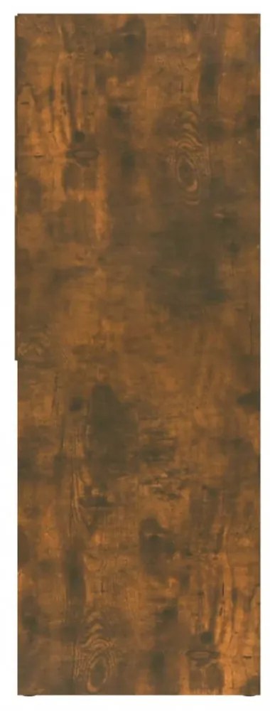 füstös tölgy színű szerelt fa könyvszekrény 67 x 24 x 161 cm