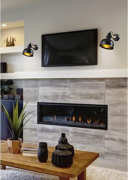 Fali spotlámpa RENO 1xE27/40W/230V fekete