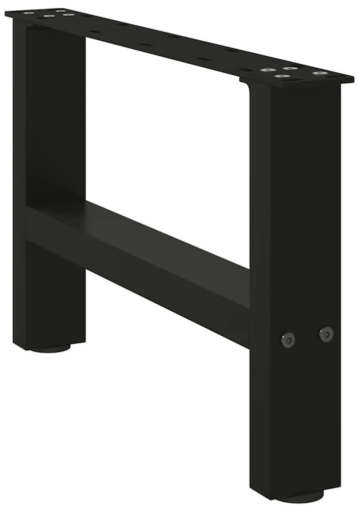 2 db fekete acél dohányzóasztal láb 50 x (30-31) cm