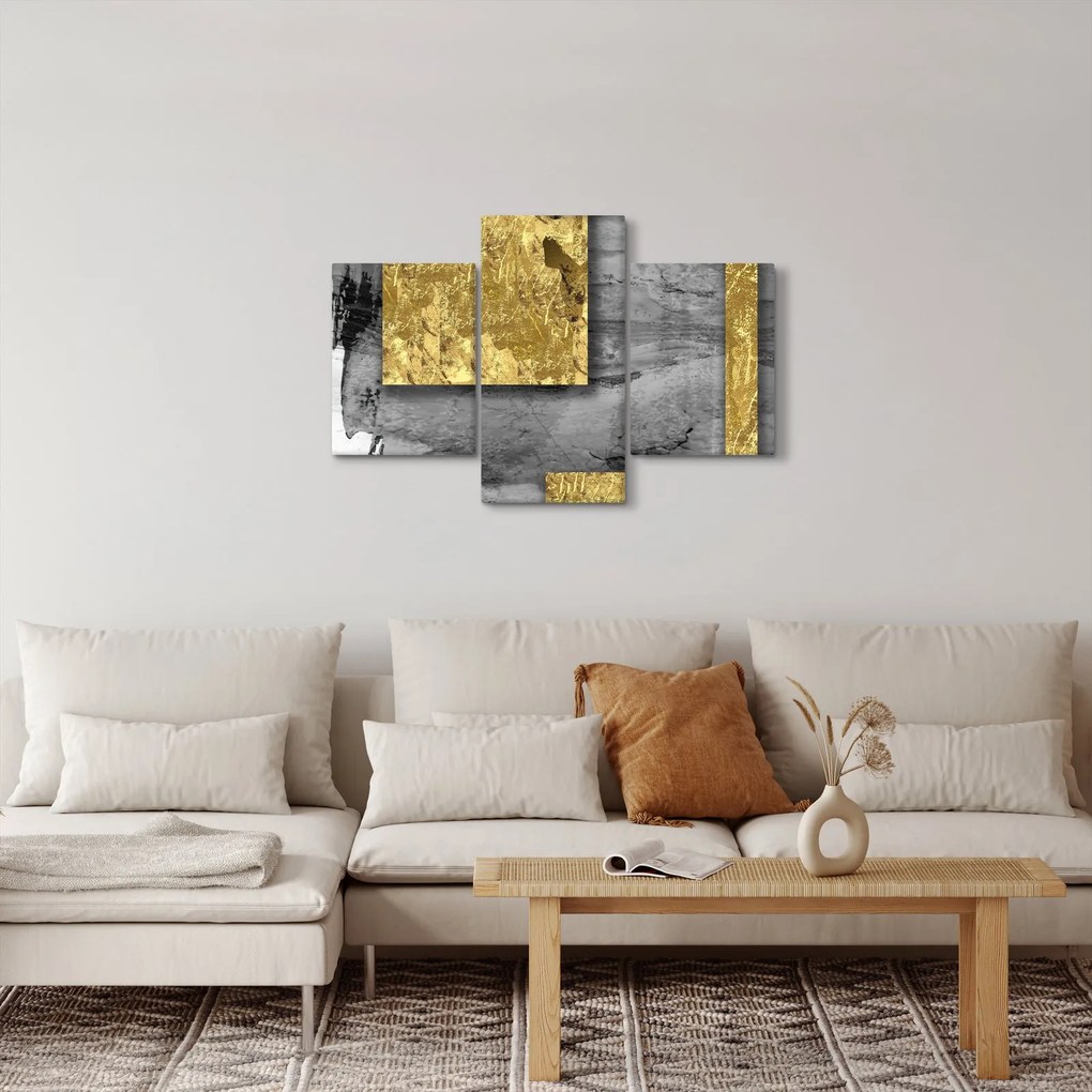 Kép - Arany négyzetek N⁰2 (90x60 cm)