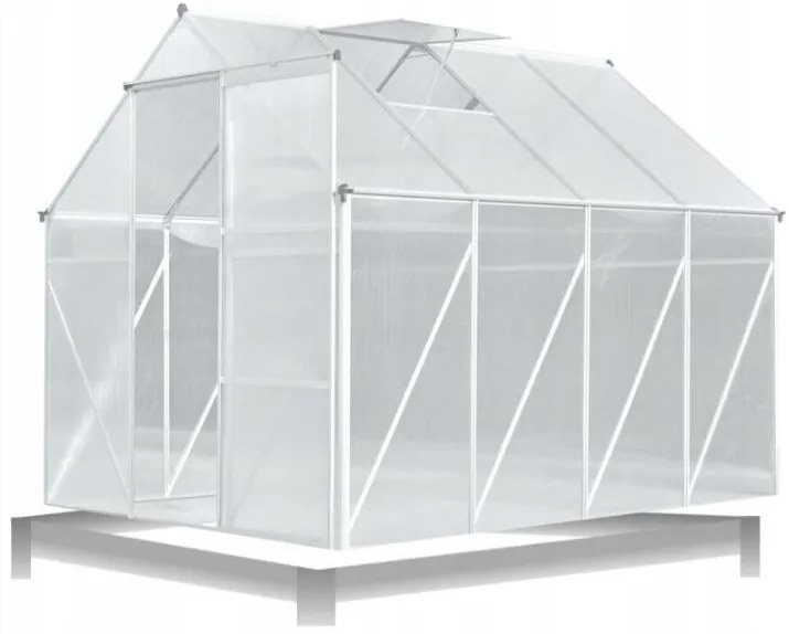 Polikarbonát üvegház 2,5x1,9x1,95m