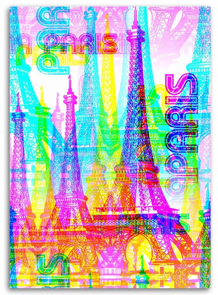 Gario Vászonkép Neon Párizs Méret: 70 x 100 cm