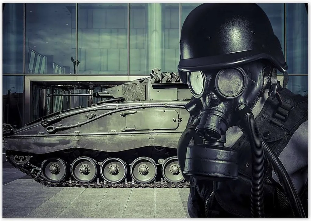 Poszterek 100x70 Gázmaszkos ember