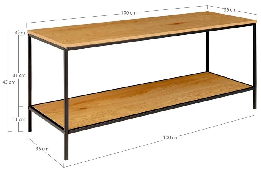 TV-állvány tölgyfa dekorral 36x45 cm Vita - House Nordic
