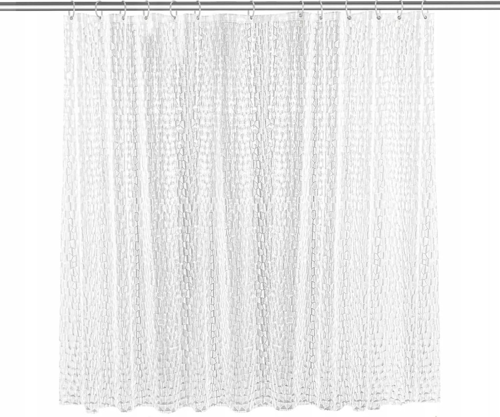 Vízálló Zuhanyfüggöny Átlátszó Penészgátló 180X200CM