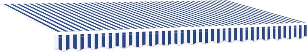 vidaXL Behúzható napellenző Kék 350 x 200 cm szövet
