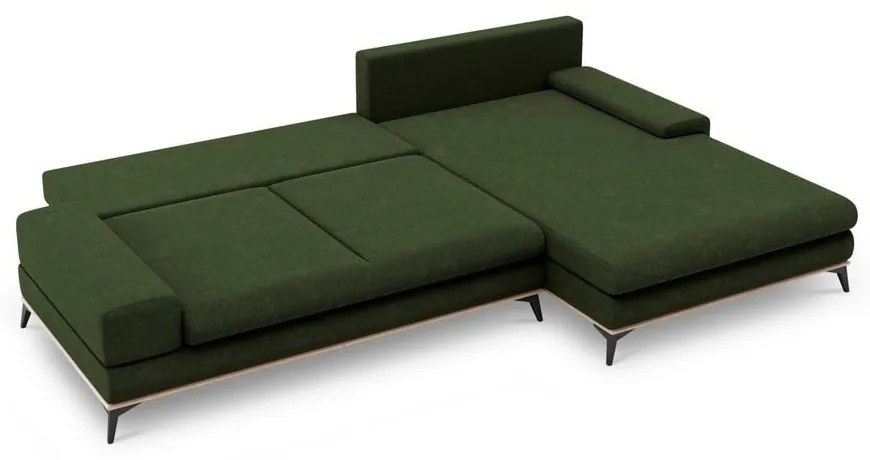 Planet üvegzöld kinyitható sarokkanapé, jobb oldali - Windsor & Co Sofas