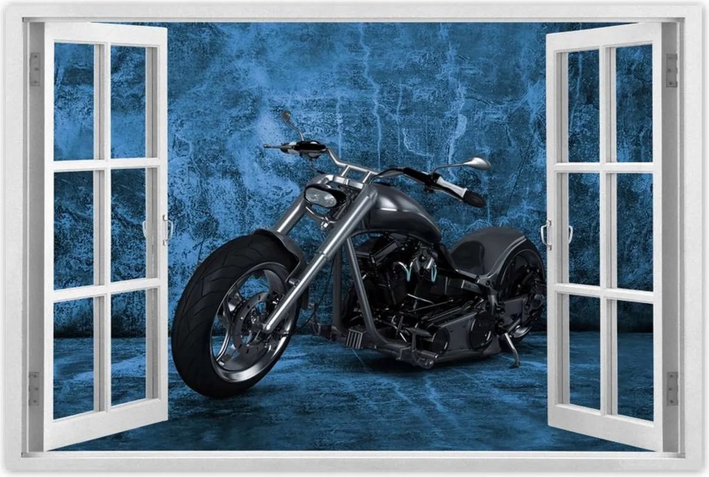 Poszterek 90x60 Kék fal Chopper