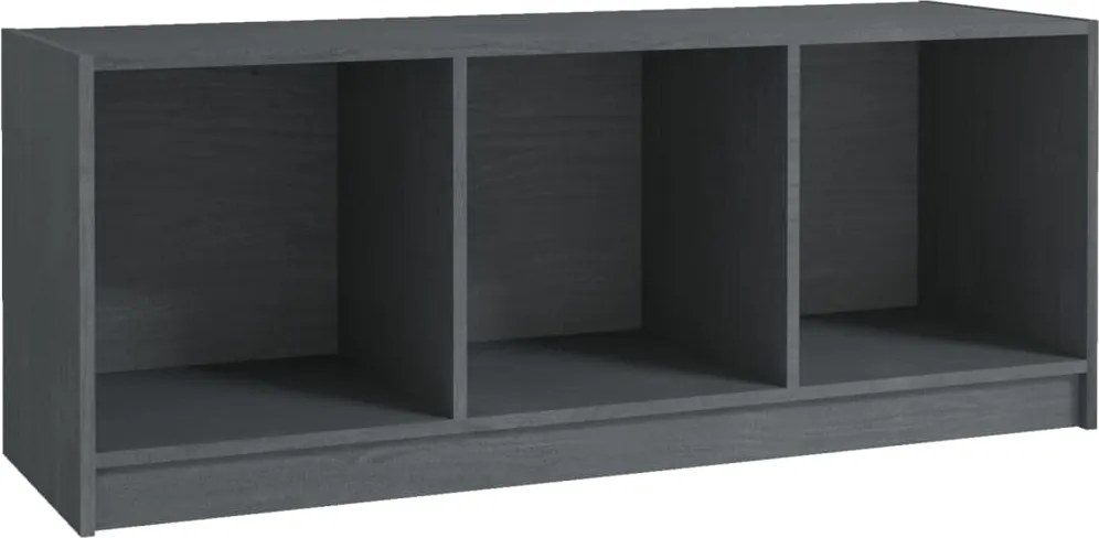 vidaXL szürke tömör fenyőfa TV-szekrény 104 x 33 x 41 cm