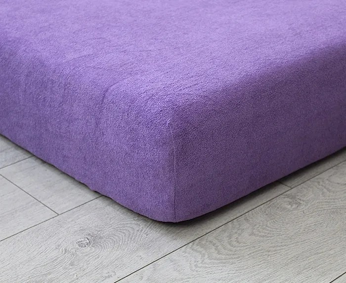 Gumis frottír lepedő Lila 137 220x200 vastag lengyel erős