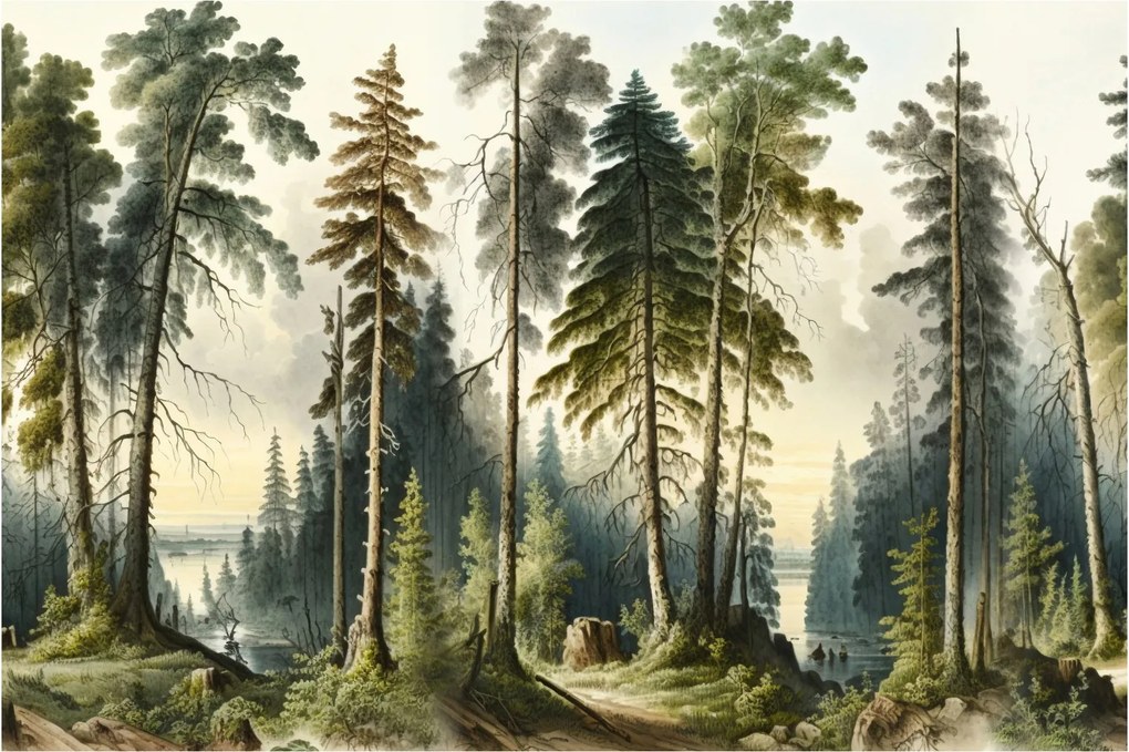 Kép - Szüreti táj az erdők (90x60 cm)