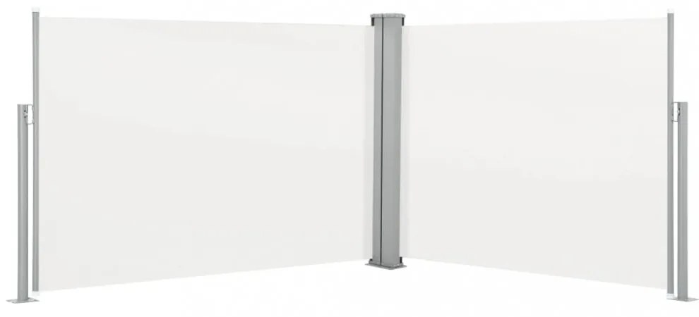krémszínű behúzható oldalsó napellenző 100 x 1000 cm
