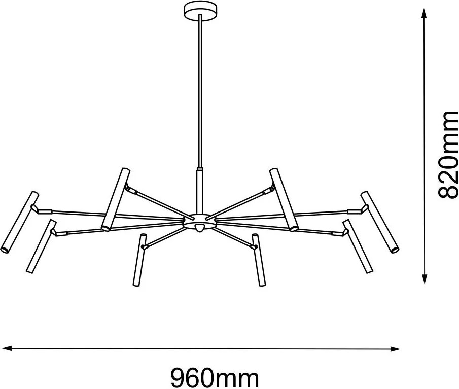 ANTIGO 8394 LIVO Modern Led Függesztett Lámpa Fényes Sárgaréz G9 IP20