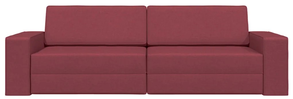 Földi Kanapé Ágy 2 az 1-ben Borvörös 245x150x60.5 cm Szövet