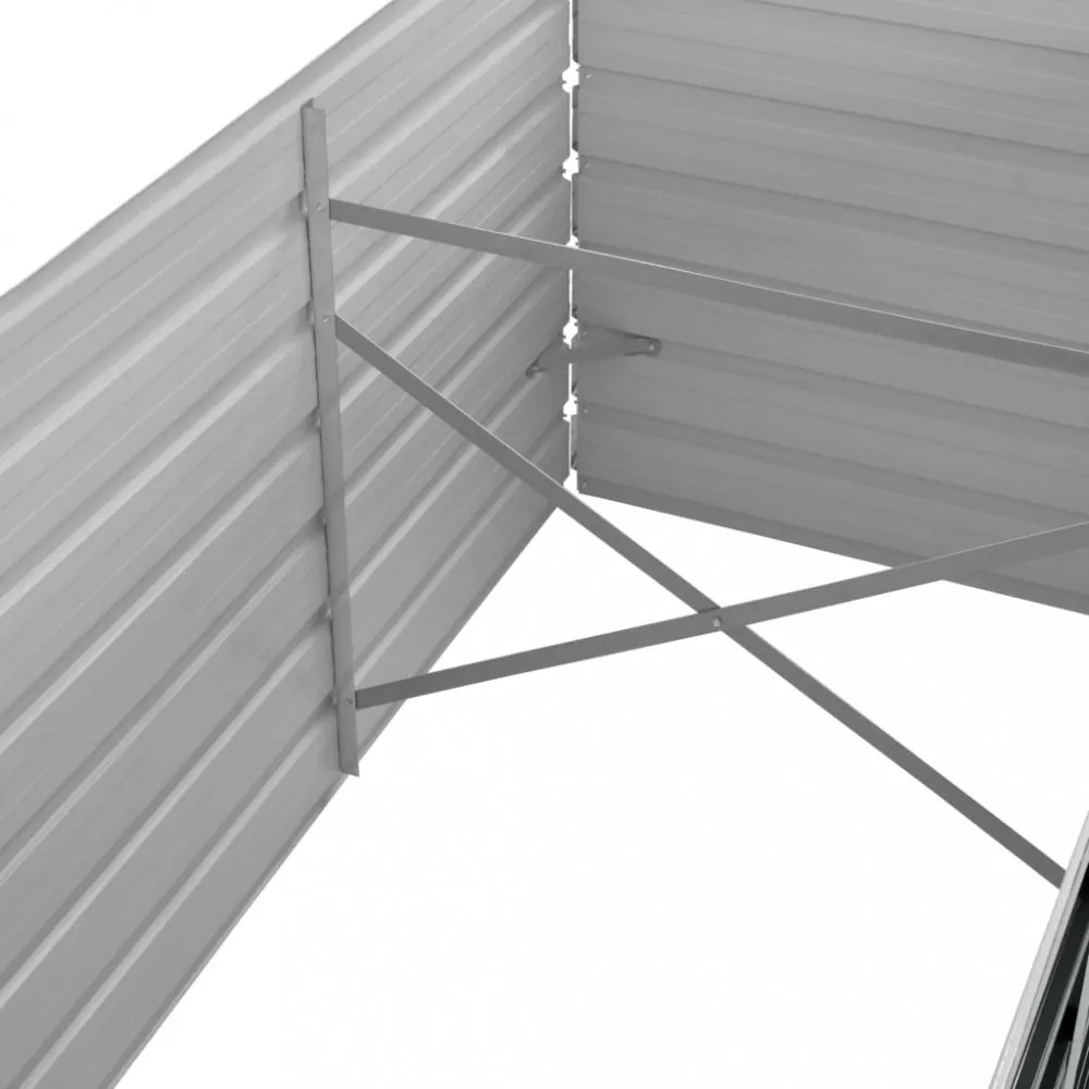 antracitszürke horganyzott acél kerti magaságyás 320x80x45 cm