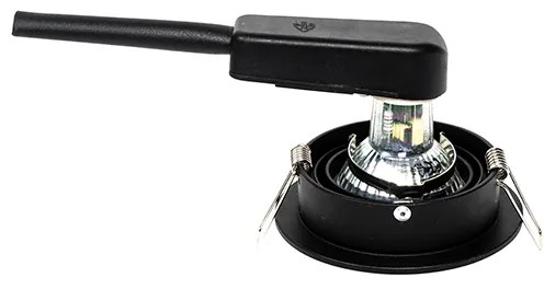 6 darabos modern fekete süllyesztett spotlámpa készlet - Rondoo