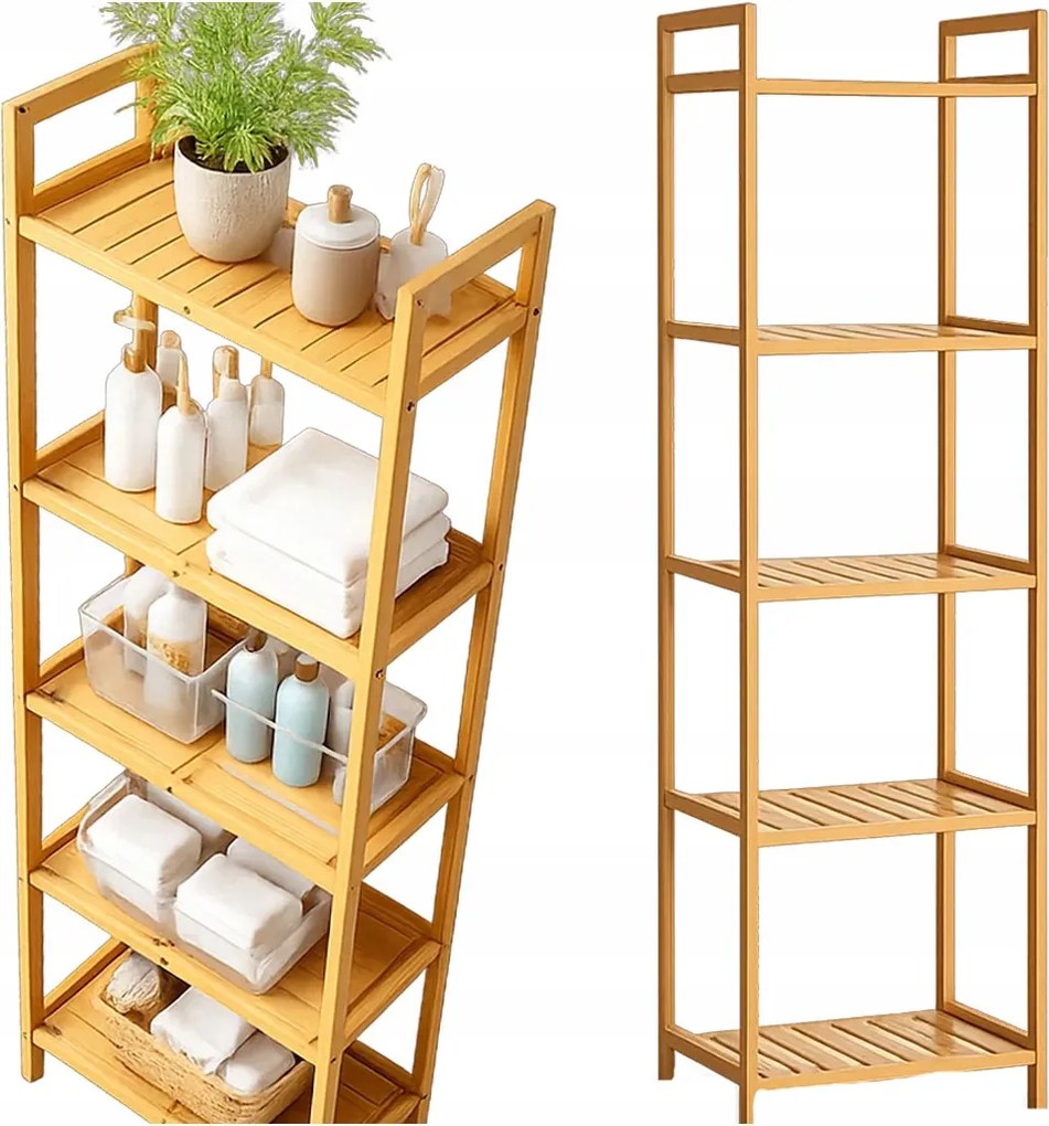Fürdőszobai Polc Bambusz Fa Polc Fürdőszoba Állvány Rendszerező