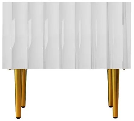 Éjjeliszekrény ARCOS 46x50 cm fehér/arany